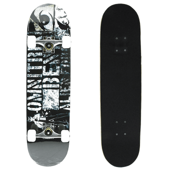 Senmi 7 Plies Maple Double Kick Concave Deck Cool alphabet Grip Tape Skateboard for Primary Intermediate + Free Skateboard Bag