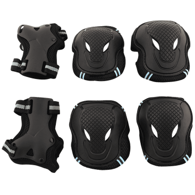 Tera Skateboard Roller Blading Elbow Knee Wrist Protective Safety Gear Pad Guard 6pcs Set Size S M L 2 Color